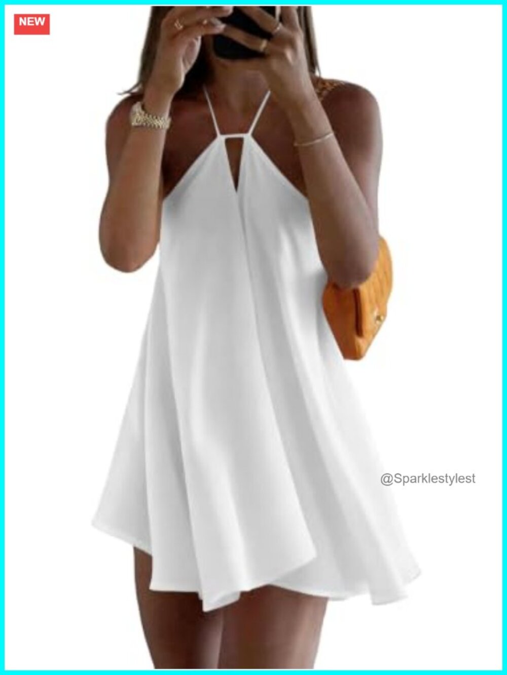 Women's Mini Dress Halter Neck Tie Backless Sleeveless Flowy Beach Vacation